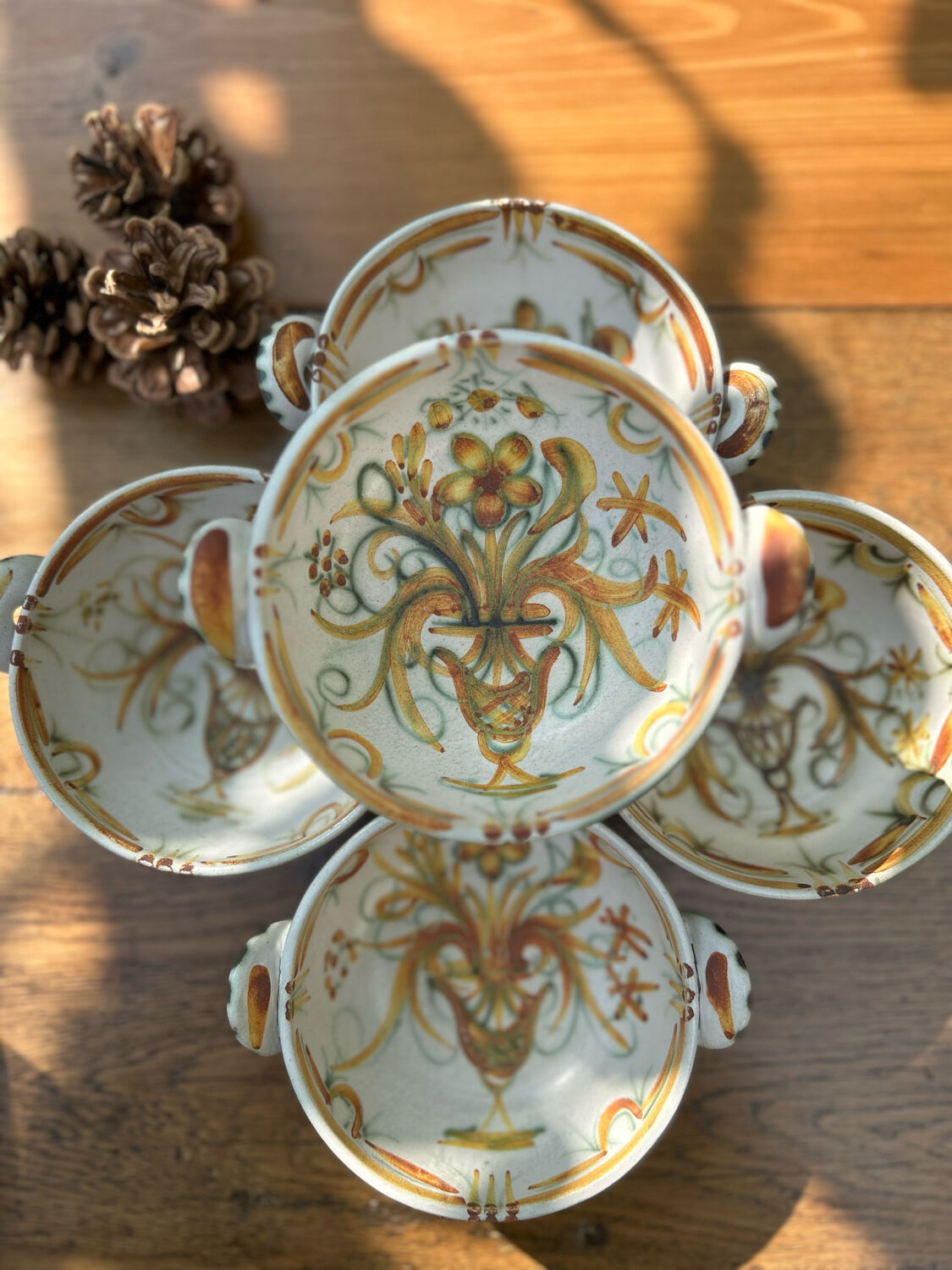 Set of 5 Keraluc Quimper ear bowls