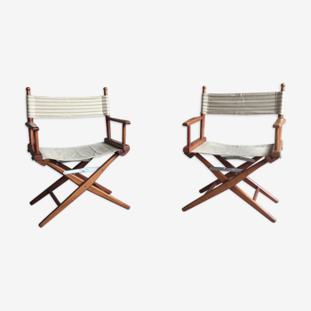 Pair of foldable chairs director 1970