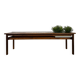 Banc en palissandre Mid-Century avec porte-plantes – Design scandinave