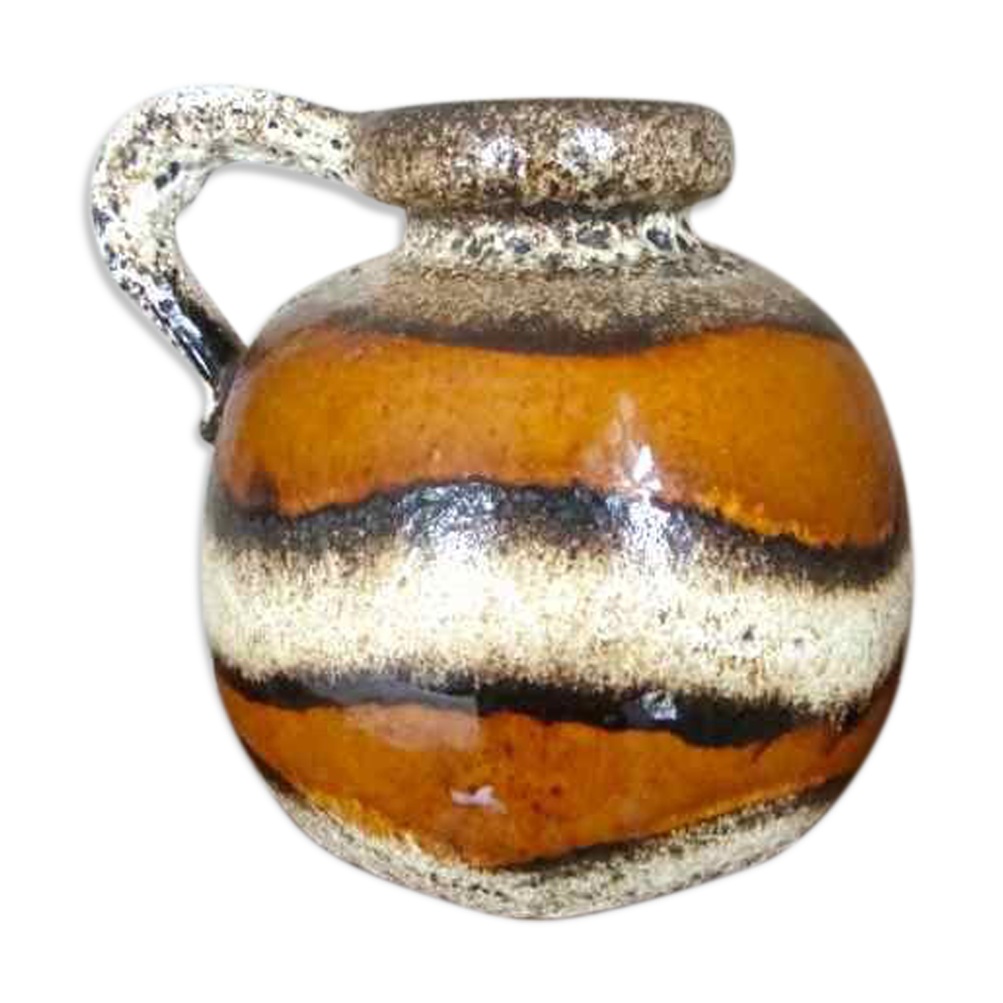 West Germany fat lava round vase