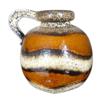 West Germany fat lava round vase