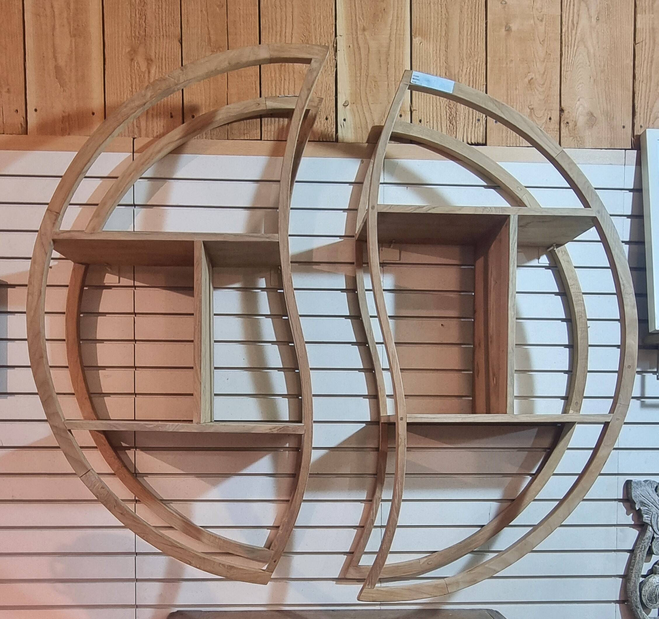 Etagère, bibliothèque  yin yang en teck