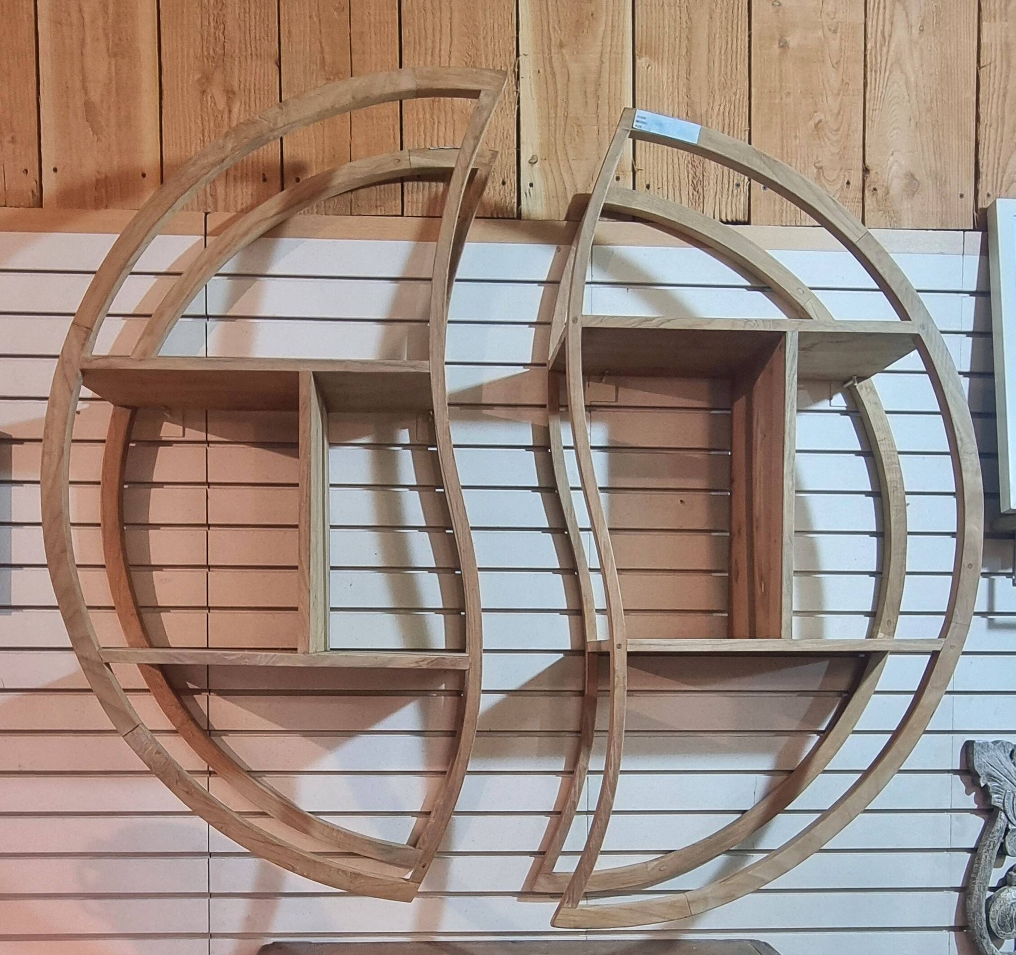 YIN YANG TEAK BOOKSHELF