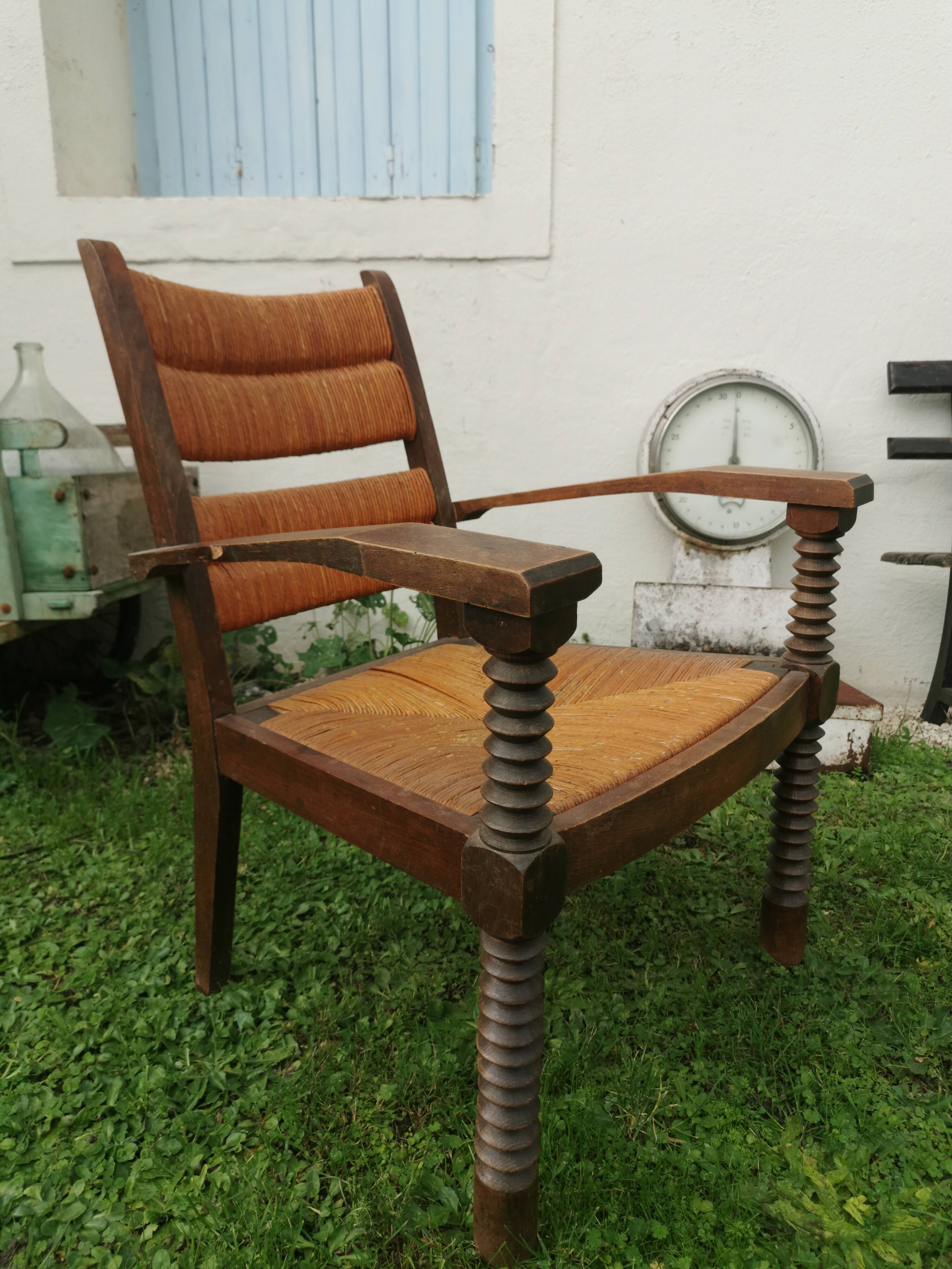 Vintage brutalist armchair