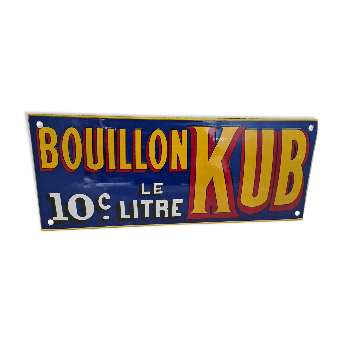 Enamelled plate bouillon kub