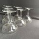 6 engraved crystal champagne glasses – Art Deco