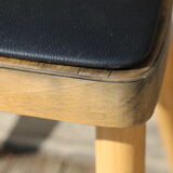 Chair 1950 skaï black light beech