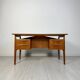 1960s Vintage Mid-Century Danish Teak Writing Desk