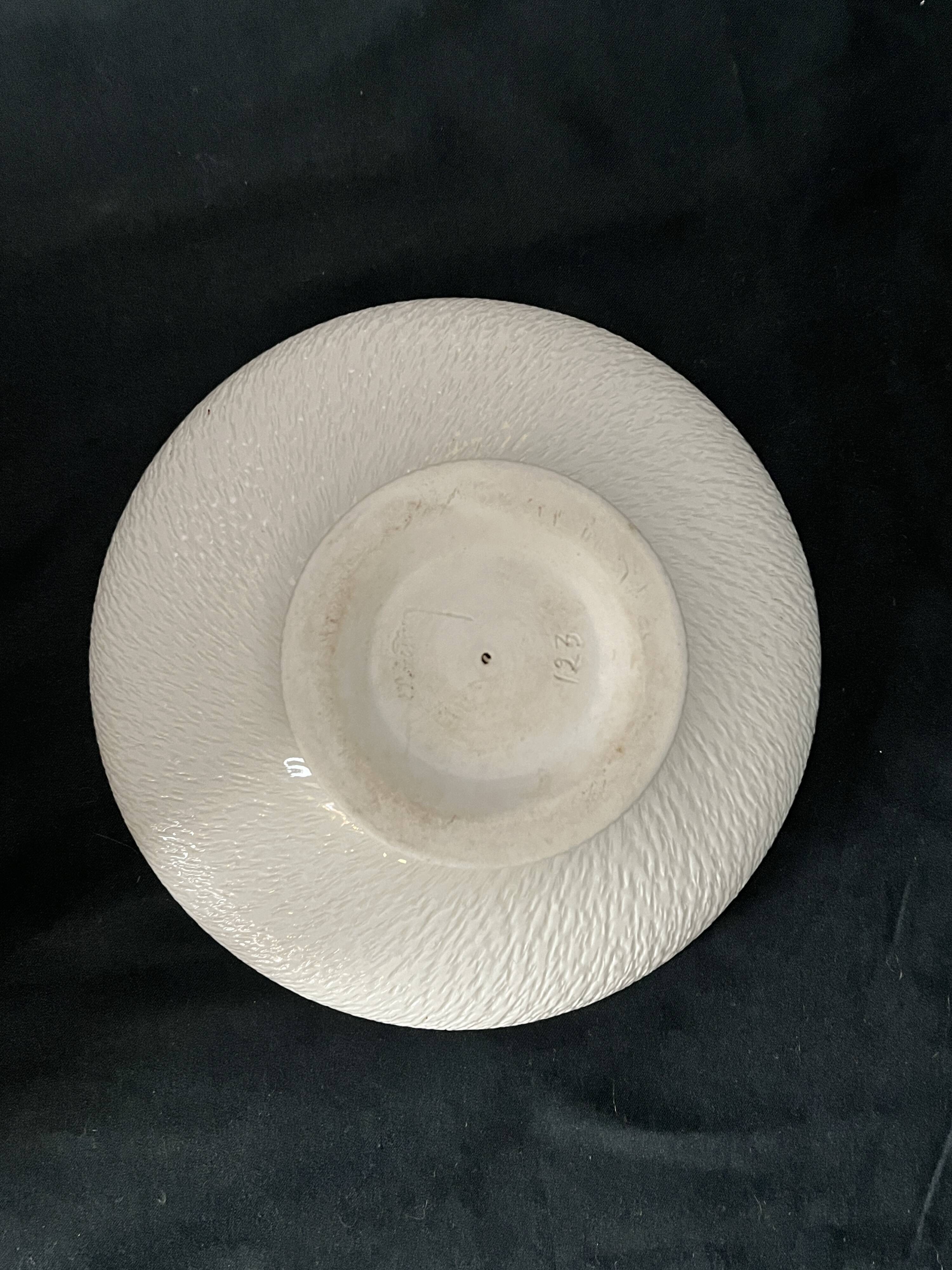 Art Deco polychrome ceramic cup with geometric patterns, 20th century