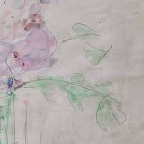 Watercolor by Nagao Usui: Bouquet of flowers