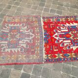Tapis de couloir galerie fait main persan vintage hamadan 296 x 103