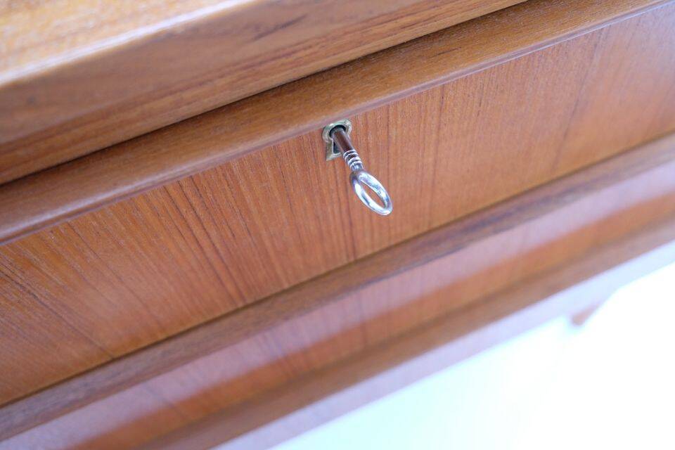 Vintage Danish secretary from the 1960s/70s, in teak, mid-century style.