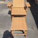 Rattan garden deckchair half XXth