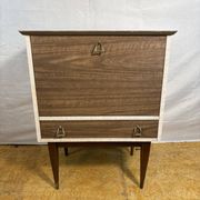 Mid Century Retro Teak & Lamination Cocktail Bar Cabinet (Circa 1950–1960)