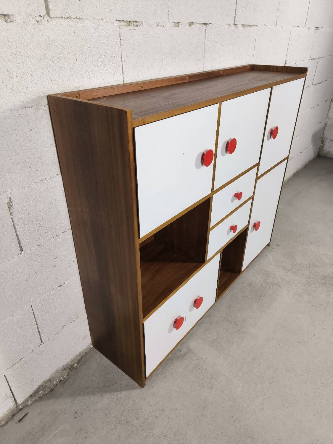 Vintage Scandinavian children's bookcase sideboard