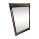 Antique woven bamboo mirror – colonial style – early 20th century