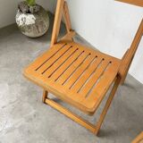 70s beech folding chairs