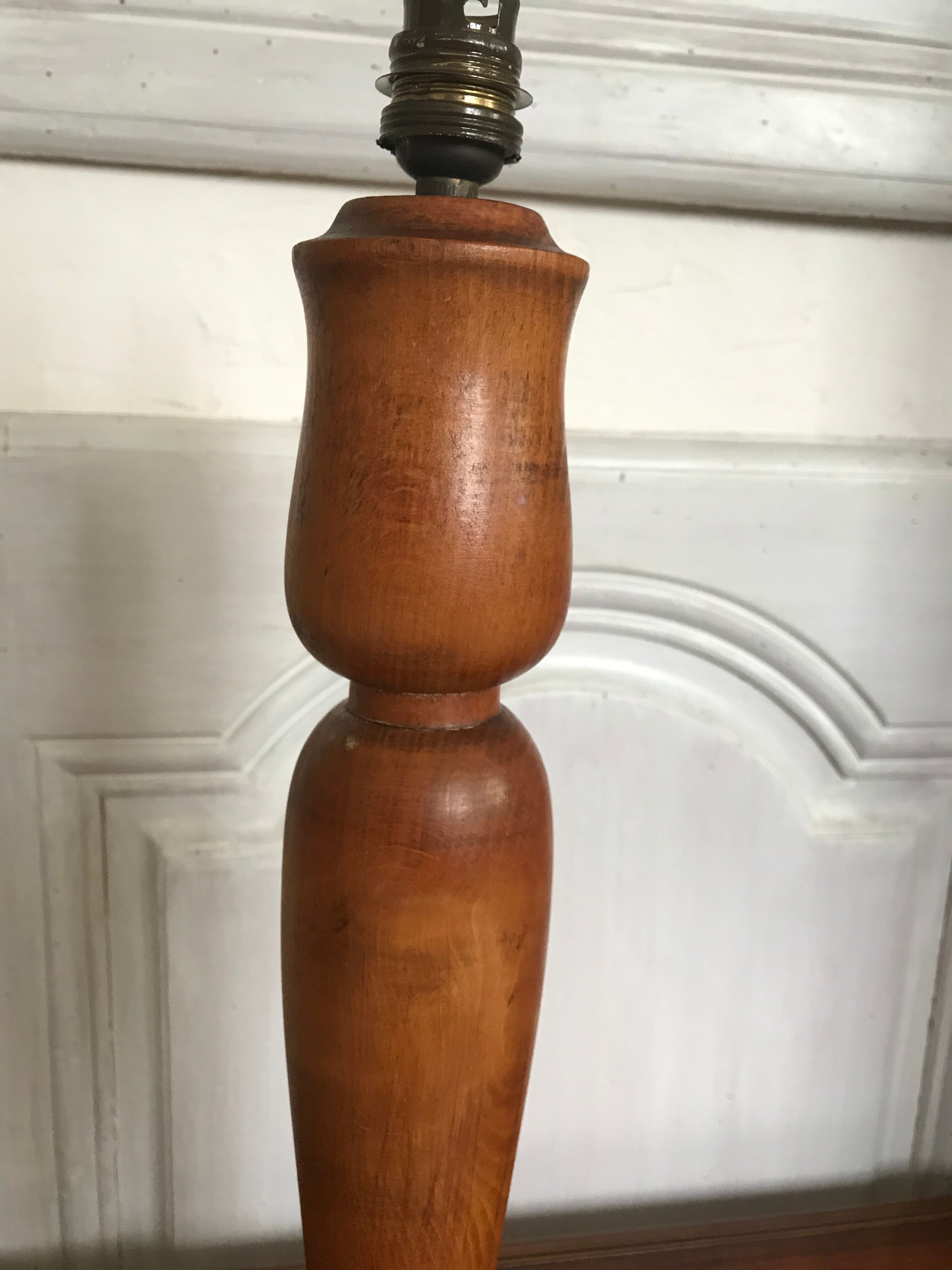 Art Deco wooden lamp foot 50cm