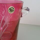 Cut crystal ice bucket - Boussu art glassware