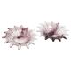 Pair of decorative plates/glasses in light purple vintage glass, Italy, 1960s