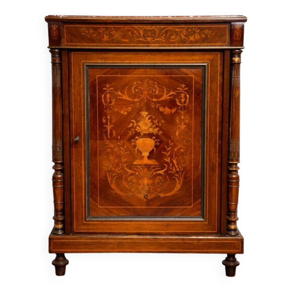 Meuble d’appui marqueté de bois précieux (façon Boulle), époque Napoléon 3