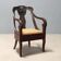Restoration style walnut armchair from the 19th century
