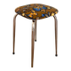 Tabouret vintage upcyclé - indienne marron