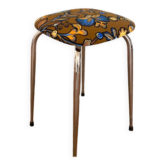 Upcycled vintage stool - brown Indian