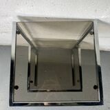 End table in chrome and smoked glass