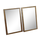 Paire de miroirs en bois doré - XIXe siècle