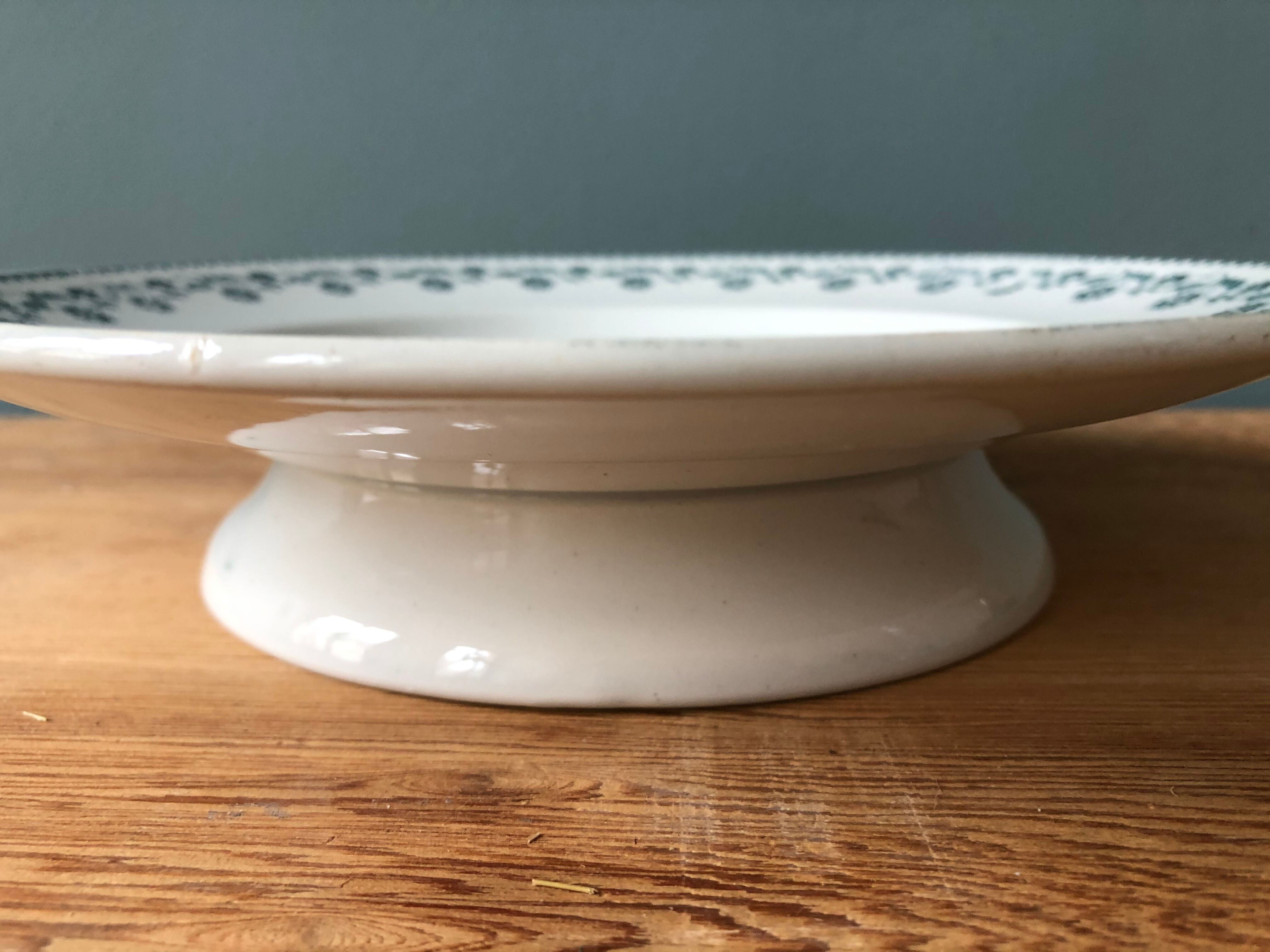 Old compotier dish 19th Mill of Wolves model Georgette
