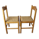 2 chaises corde raphia tressée