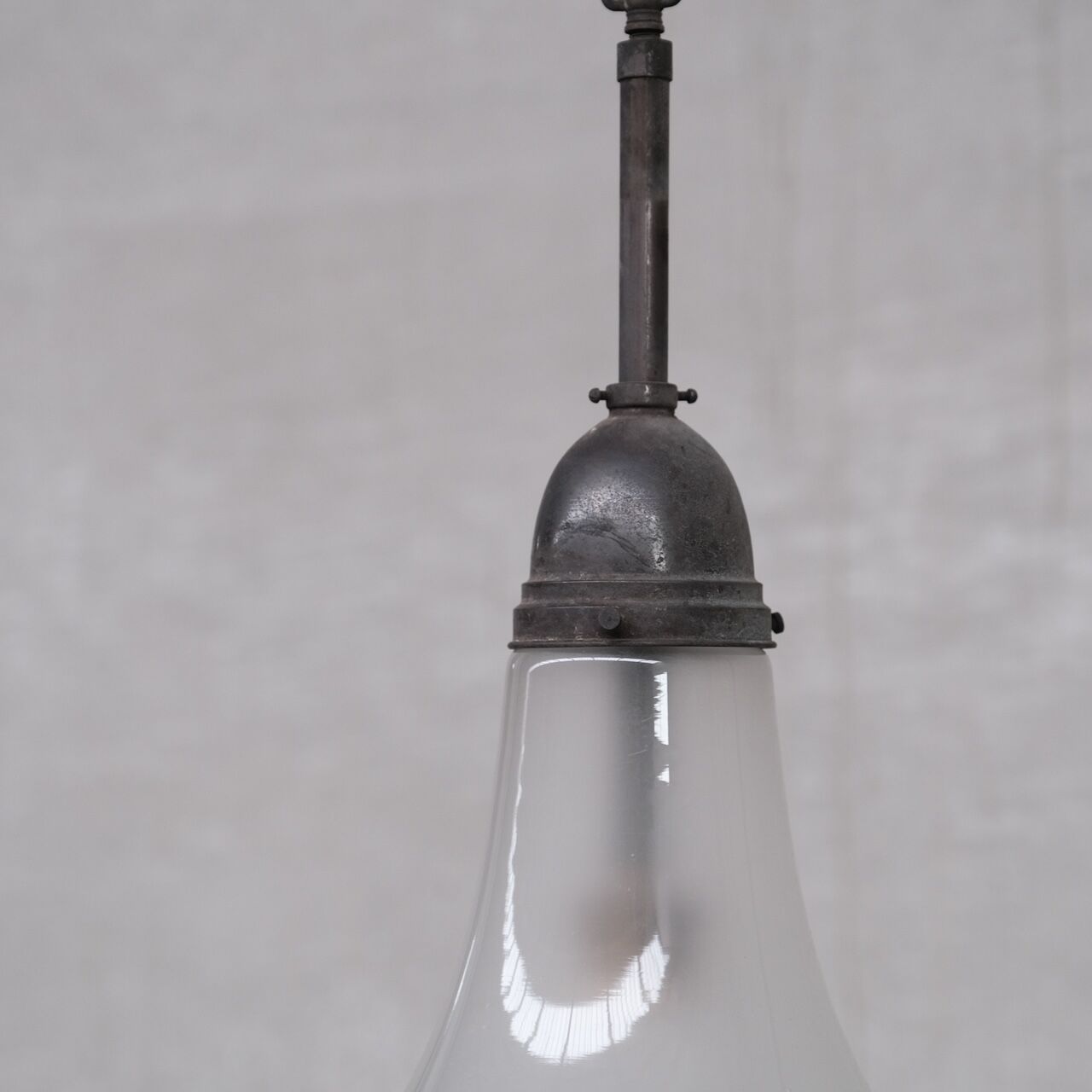 Germany antique two tone glass pendant light