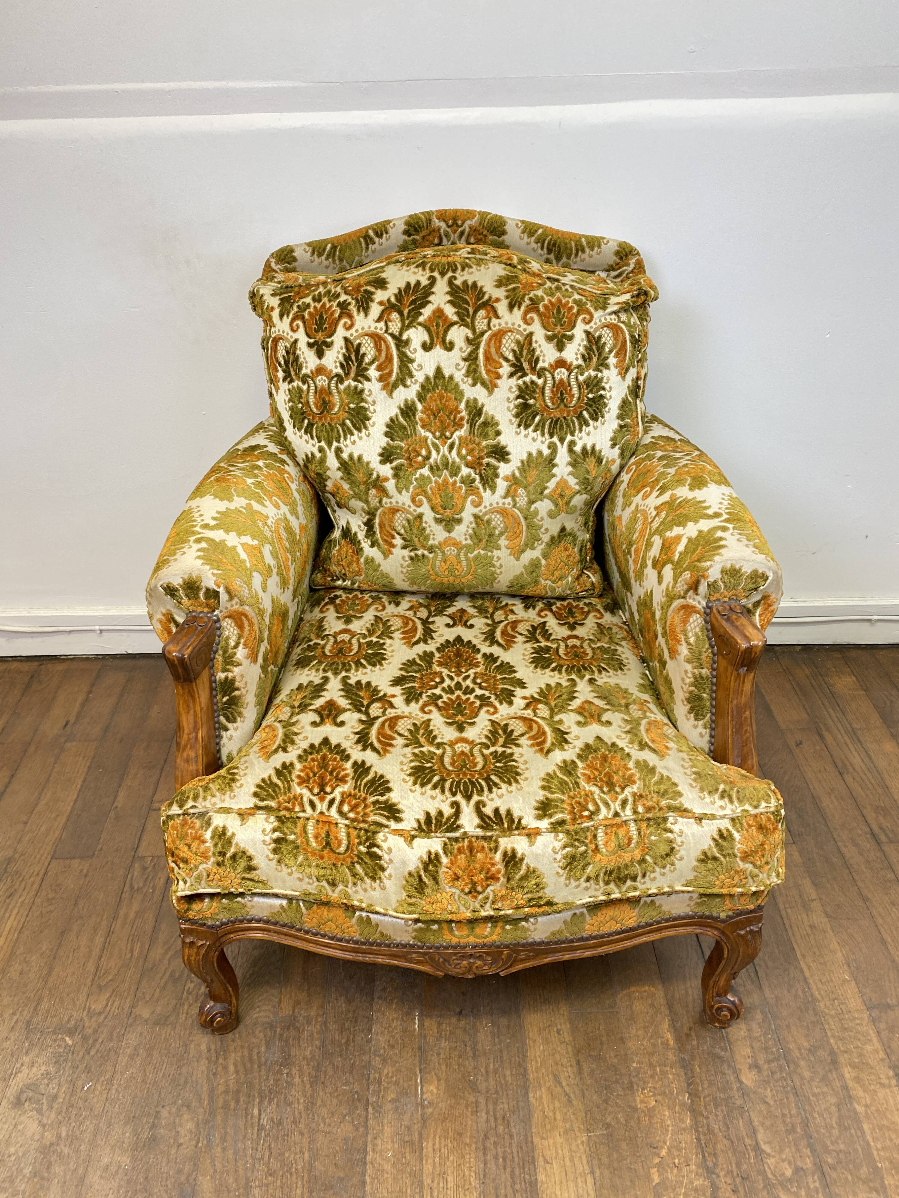 Vintage 50s bergere armchair