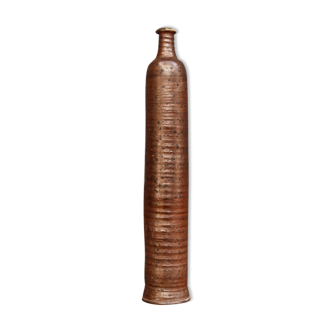Vase bouteille monumental grés émaillé