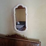 White patinated baroque mirror