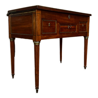 Men's dressing table in mahogany stamped period Louis XVI XVIII th century