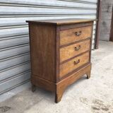 Rustic chest of drawers in solid oak 1950