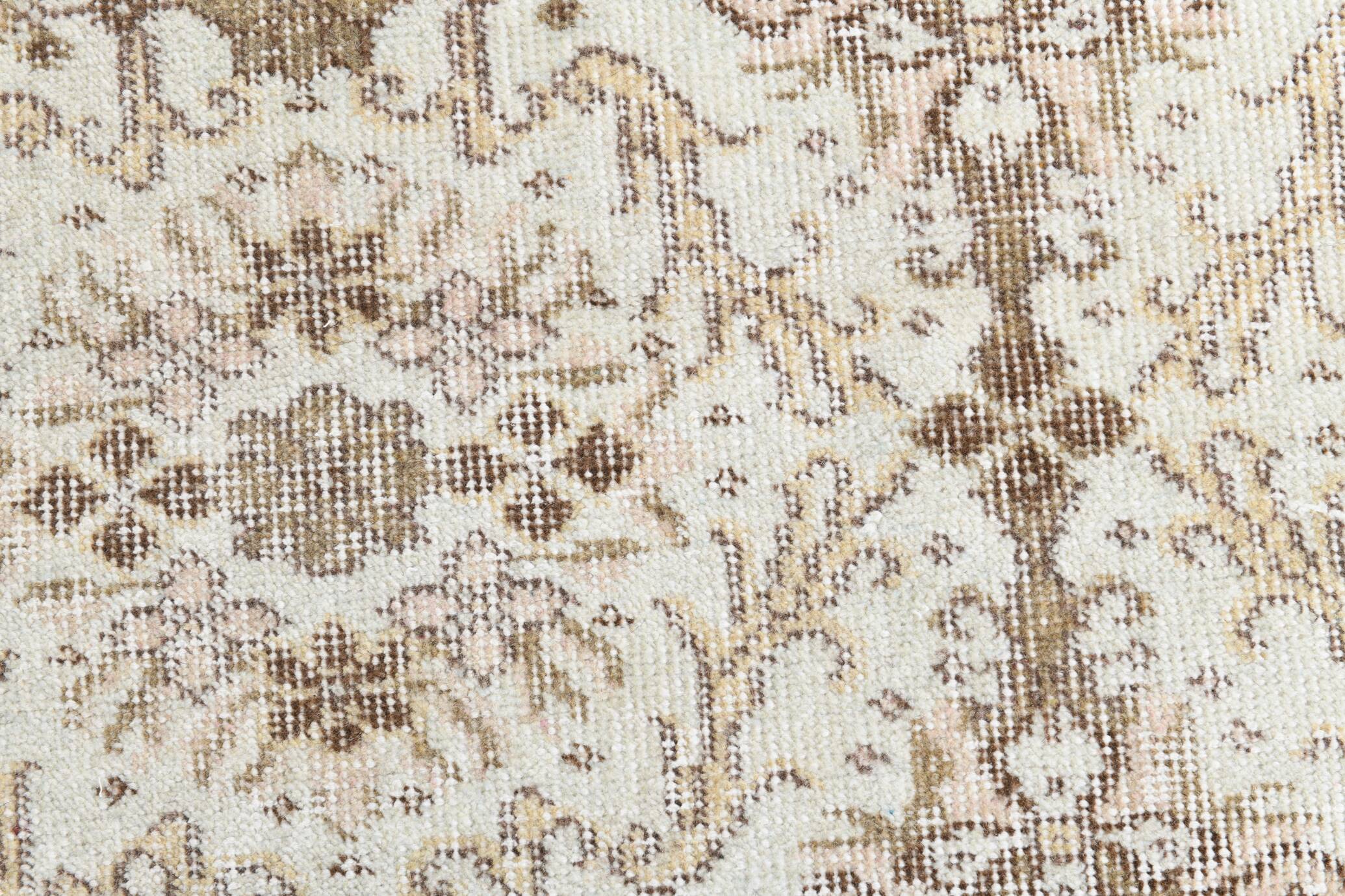 2x9 Floral Vintage Runner Rug, 75x273Cm