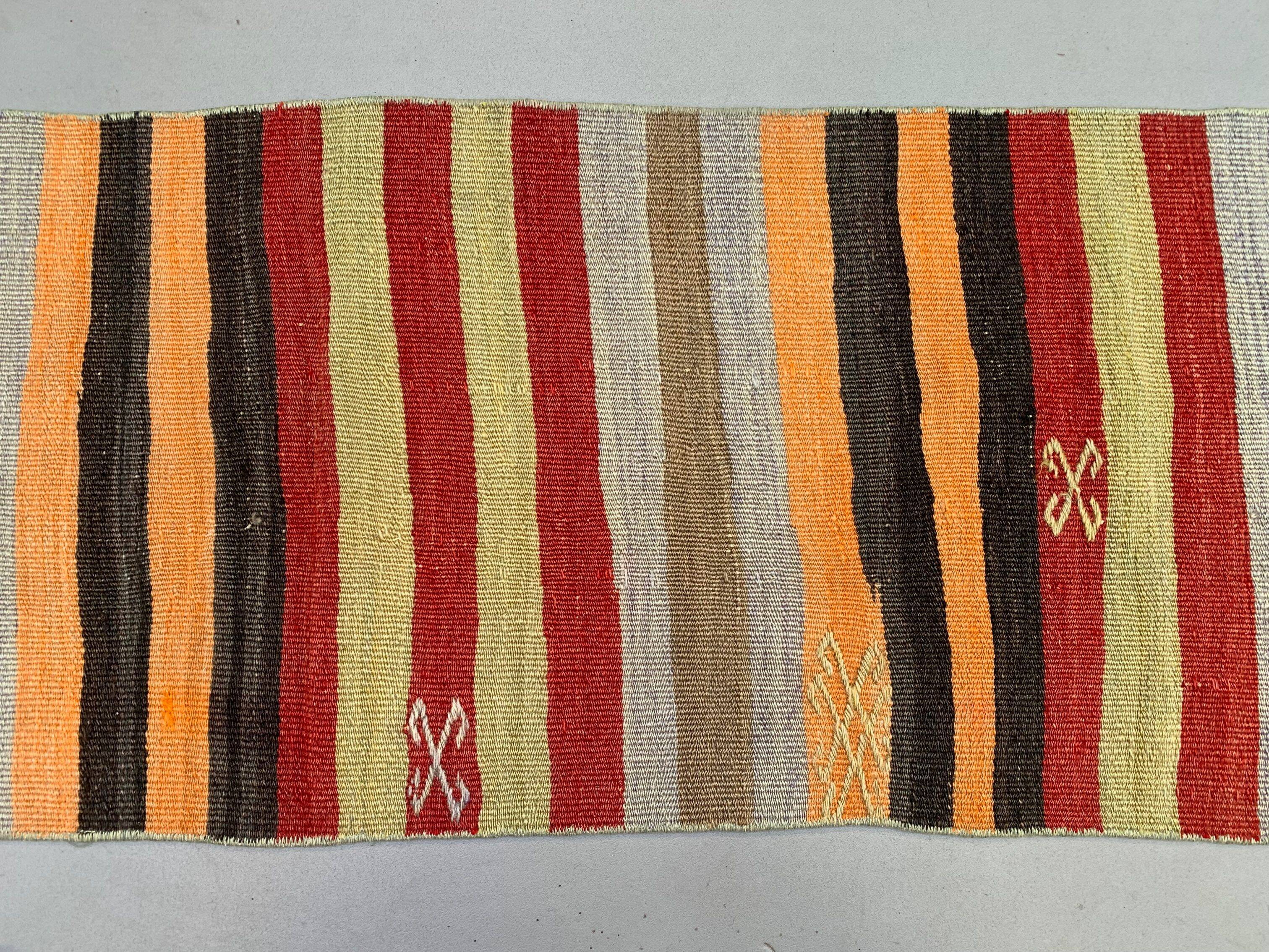 Old Turkish narrow Kilim Runner 347x49 cm shabby chic, vintage kelim