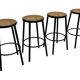 Set of four vintage bar stools - webbing Italian design