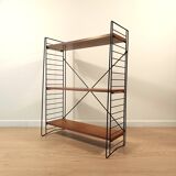 Mid century free standing rack with teak shelves by Dekker – Tomado