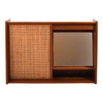 Wall Mirror & Shelving Unit by Arne Wahl Iversen for Brenderup Møbelfabrik