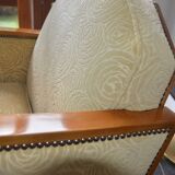 Paire de fauteuils et poufs art-déco