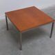 Modernist cherry wood & metal coffee table by Jules Mijs, 1959