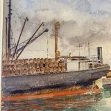 Tableau ancien, Marine vers 1950/1960