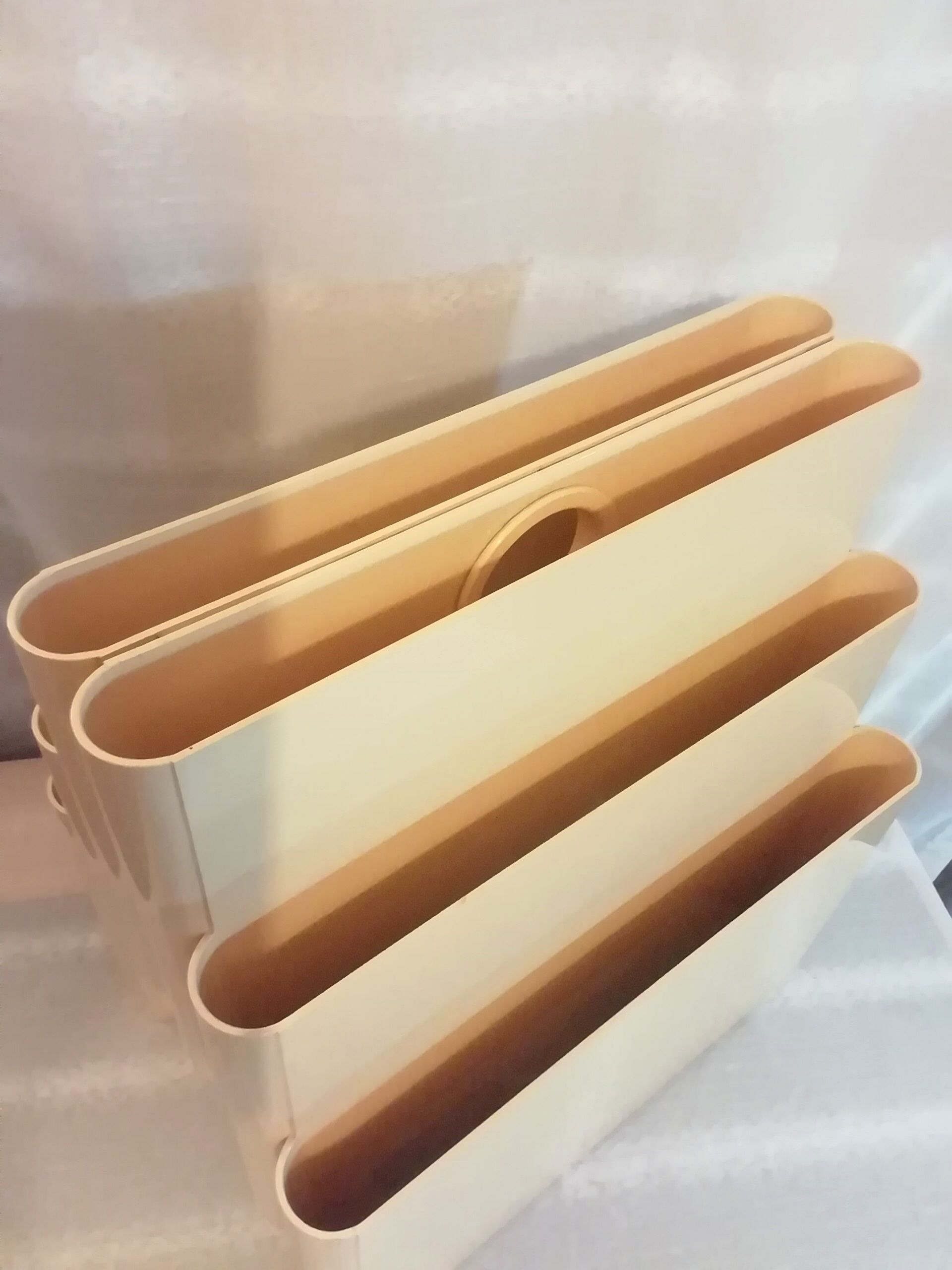 Vintage plexi newspaper holder