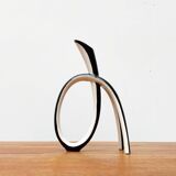 Sculptural porcelain vase from mid-century Germany by Lindner.