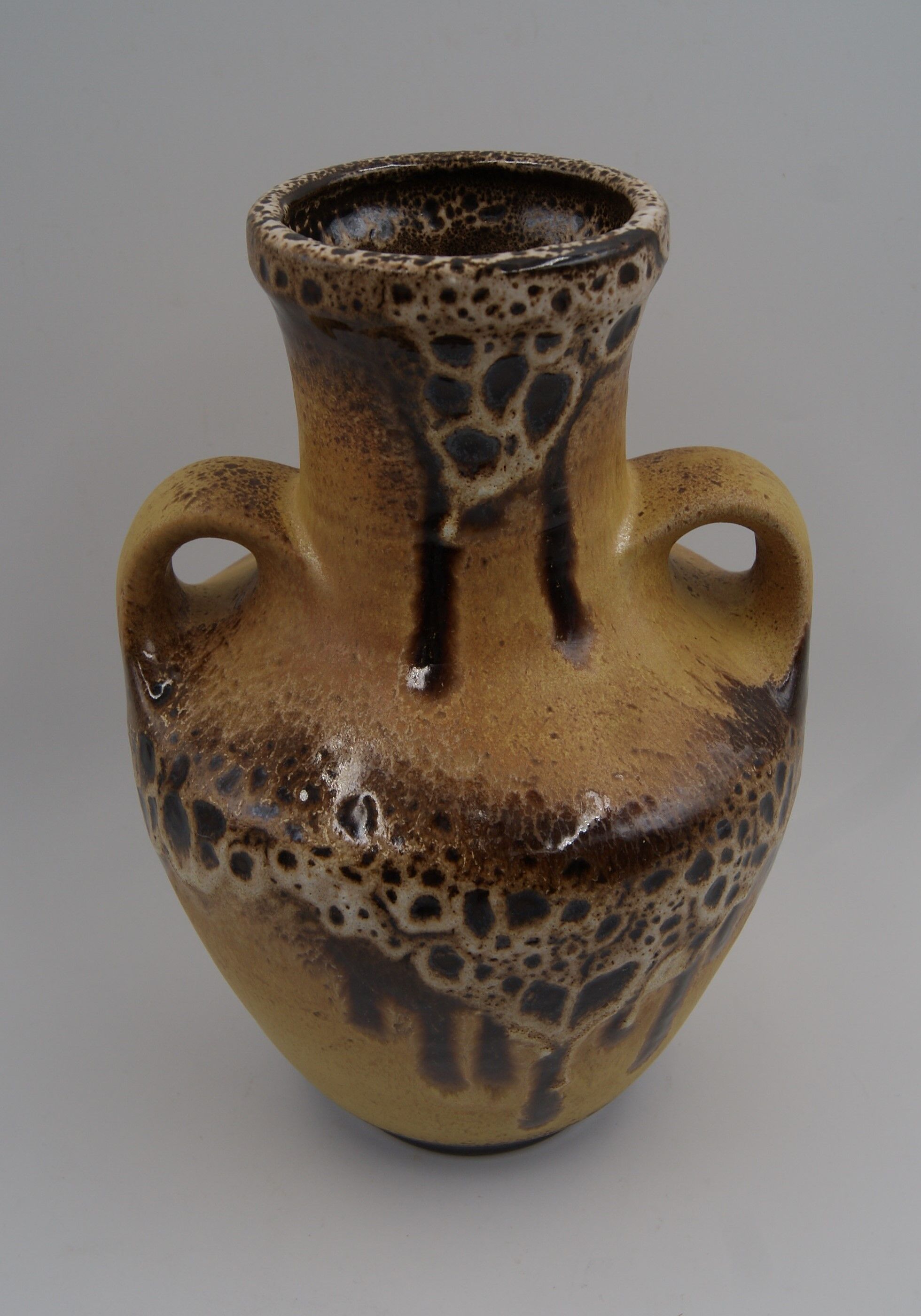 Ceramic vase Fat Lava 2 vintage handles