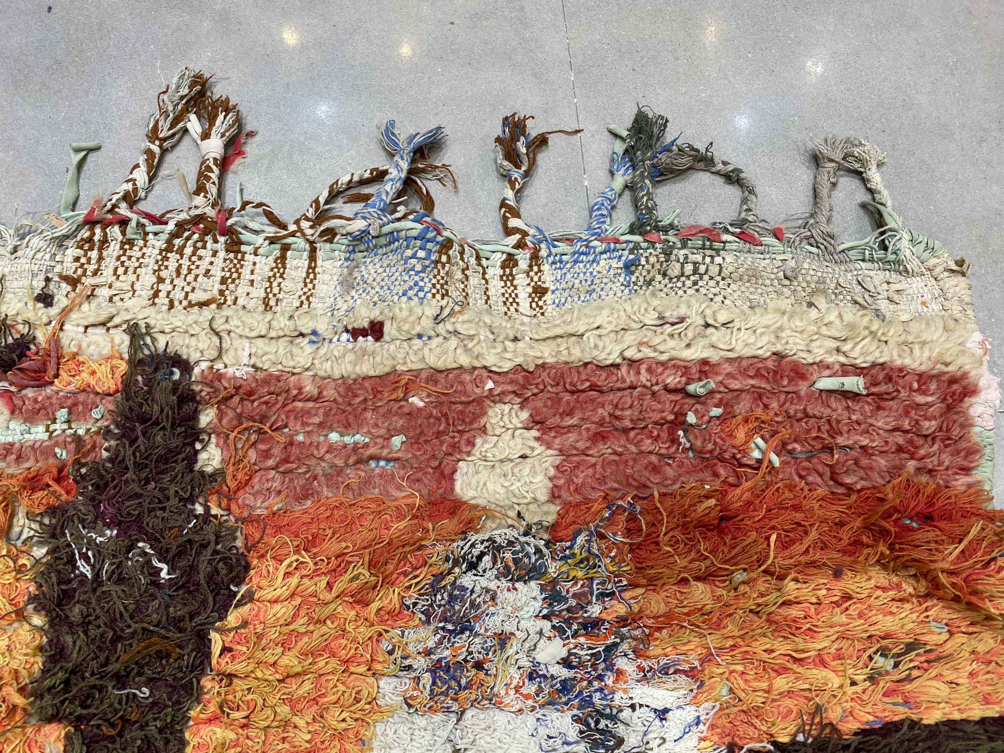 Carpet boucherouiteen fabric colore 158x285cm